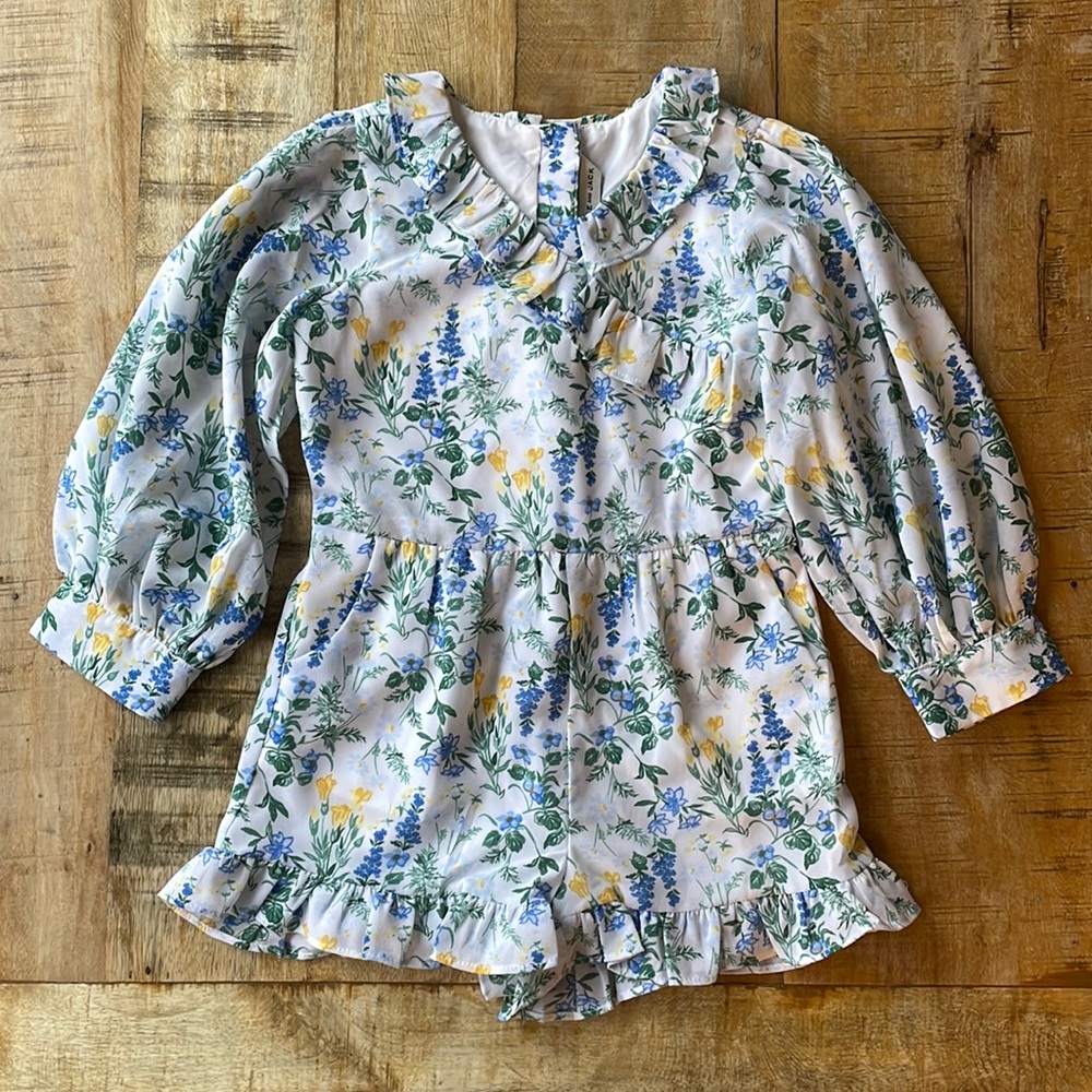 Janie and Jack girls floral romper 3t